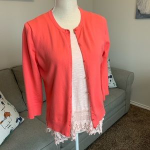 Salmon LOFT Cardigan